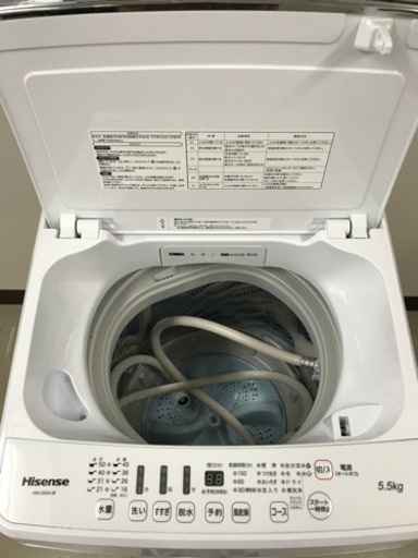取引場所　南観音　2102-254 ハイセンス　全自動電気洗濯機　HW-G55A-W 2018年