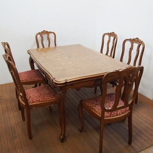 アンティーク フレンチダイニングテーブル ドローリーフテーブル　French Dining Table フランス  W1450～2600 (EA18)