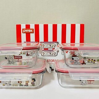 Pyrex(パイレックス) スヌーピー 密閉 耐熱 ガラス 容器...