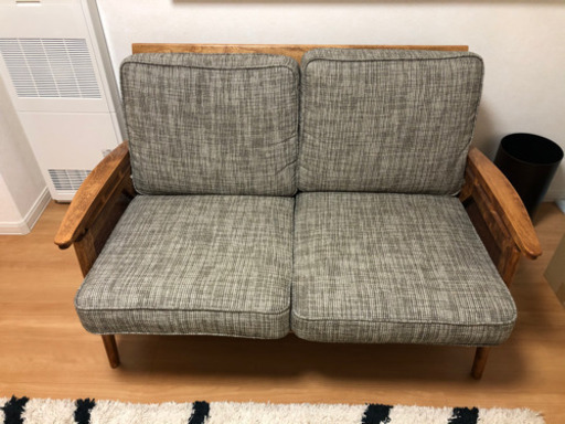 acme furniture ウィッカーソファ　　2人掛け