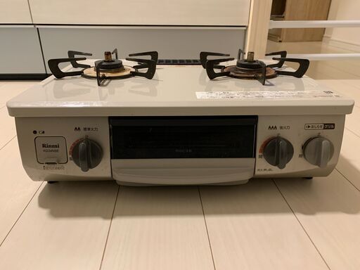 Rinnai　リンナイ　ガスコンロ　KG34NBER LPガス用　RT34NJH　Siセンサー　0.5mホースと取扱説明書付属