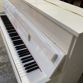 ♬白いアップライトピアノ Pearl&river