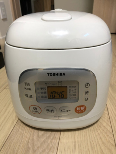 炊飯器 IH ３合炊き 2014年製 炊飯ジャー 東芝 RC-5XF TOSHIBA ホワイト 白
