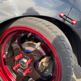 ステレスレーシング16インチ　5.5j 43 6j 45 キャンディレッドで塗装