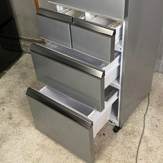 AQUA ノンフロン冷蔵庫 6/6 終 AQUA ノンフロン 冷凍冷蔵庫 5ドア 415L 2016年製 シルバー