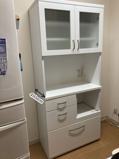 美品】ニトリ キッチンボード コパン80KB ホワイト - 愛知県の家具
