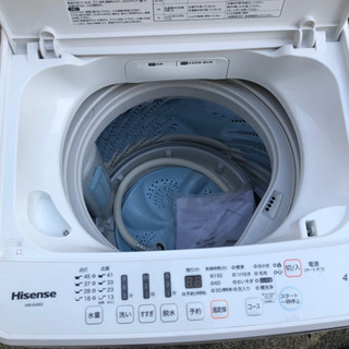 【ネット決済・配送可】洗濯機4.5kg 2019年式大阪市内送料無料