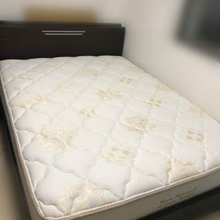 新生活応援】キングスダウン ワイドダブルベッド マットレス&引き出し