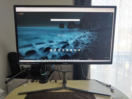 2kPCモニター 32インチ viewsonic VX3211-2k-mhd + モニターアーム