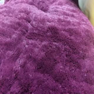 美品紫ふわふわこたつ布団