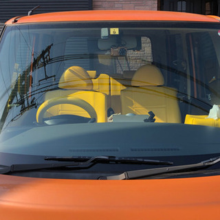 2006年式ダイハツタント専用設計シートカバーフルセット黄色オシャレ