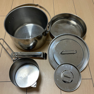 【ネット決済】アウトドア　鍋大小フライパン　日本製