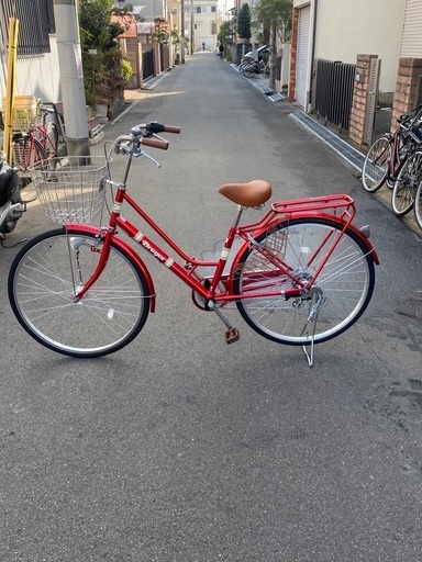 27インチ　LEDオートライト　6段変速　レッド　美品