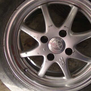 宮城県 14インチ 6.5j +35 100 4穴 T\'sホイール 4本 トヨタセンターキャップ付き