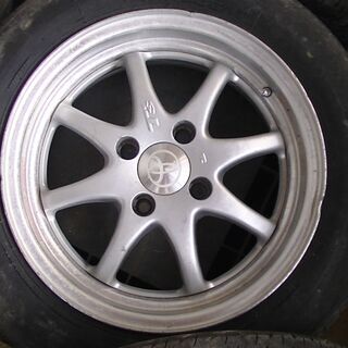 宮城県 14インチ 6.5j +35 100 4穴 T\'sホイール 4本 トヨタセンターキャップ付き