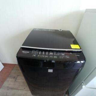 洗濯機　5.5キロ　ブラック