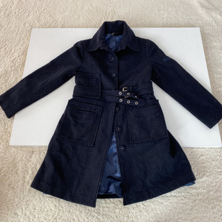 【美品】130コート　高級ブランドchipie ネイビー　トレンチコート