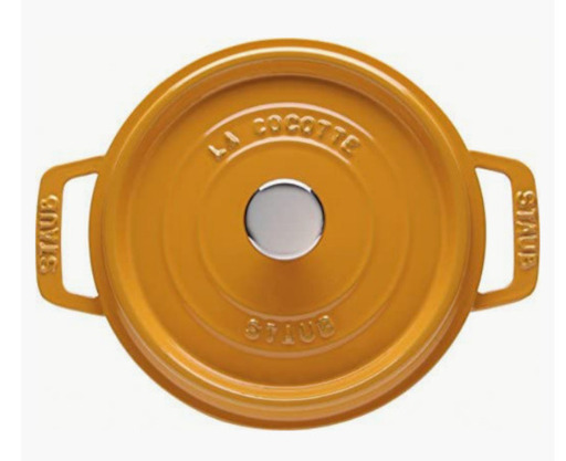 新品・未開封】staub ストウブ ココット ラウンド マスタード 22cm