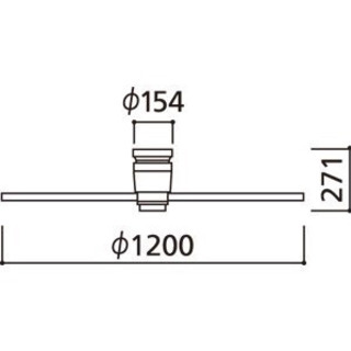 ODELIC/オーデリック WF247 シーリングファン 6枚羽根 美品！