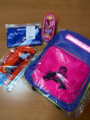 値下可能　新品未使用　はるおかスイミングスクール　リュック　水着　キャップ　ゴーグル