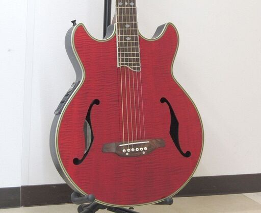 Aria アリア エレアコ アコースティックギター 赤 TAM-40 中古品 動作確認済み ソフトケース付き