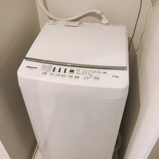 洗濯機　家電　5.5キロ　2020年7月購入