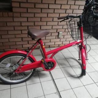 20インチ赤色自転車