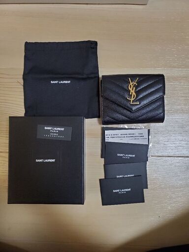 【美品】SAINT LAURENT モノグラム 三つ折り 財布