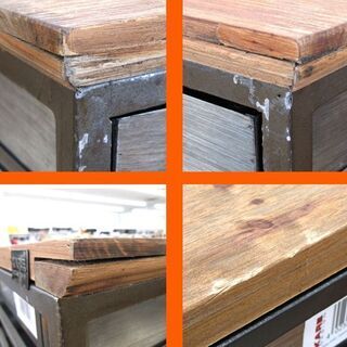 美品!! 札幌市内近郊 自社配送限定 KARE/カレ アートファクトリー キャビネット 82190 W765xH1325 多収納 アンティーク インテリア