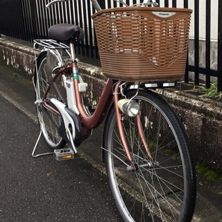 ＜動作＞パナソニック・アルフィット・Vivi 電動アシスト自転車26インチ・ブラウン-パラダイムPARADYM 7W フェアウェイウッド純正カーボンRカバー付
