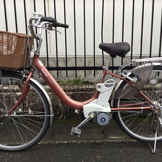 ＜動作＞パナソニック・アルフィット・Vivi 電動アシスト自転車26インチ・ブラウン-パラダイムPARADYM 7W フェアウェイウッド純正カーボンRカバー付