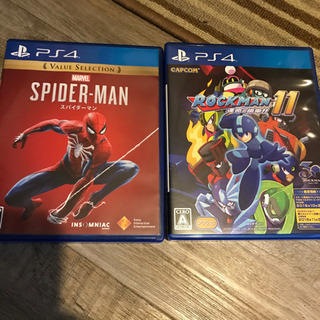 （値下げしました）PS4ソフト　ロックマン11 スパイダーマン ...