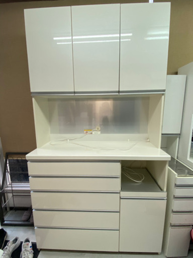 『値下げしました✨』レンジボード 食器棚  ソフトクローズ キッチン収納 収納 白 ホワイト