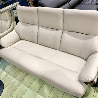 ニトリ NITORI 3人掛けソファー オットマン付 グレー 中古家具 武蔵野