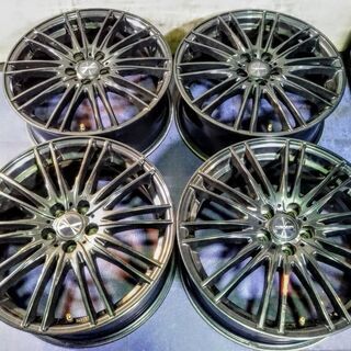 17インチ PCD100【人気の ガンメタ色】プリウス 86 ハチロク カローラ スポーツ スバル フォレスター インプレッサ レガシィ【点検OK】4本