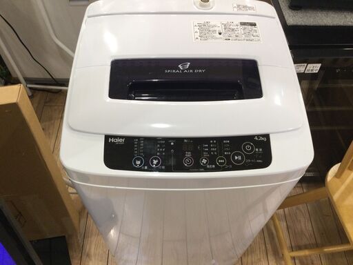 【安心6ヶ月保証付】全自動洗濯機 Haier JW-K42K 4.2㎏ 2016年製 【トレファク桶川店】