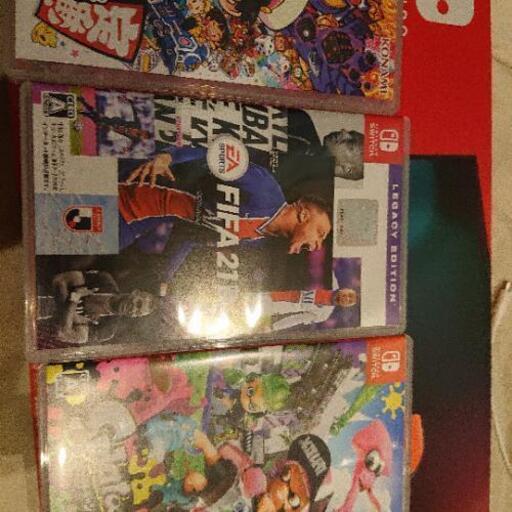 Switch本体+桃鉄、スプラ2、fifa21、パッケージマリカ