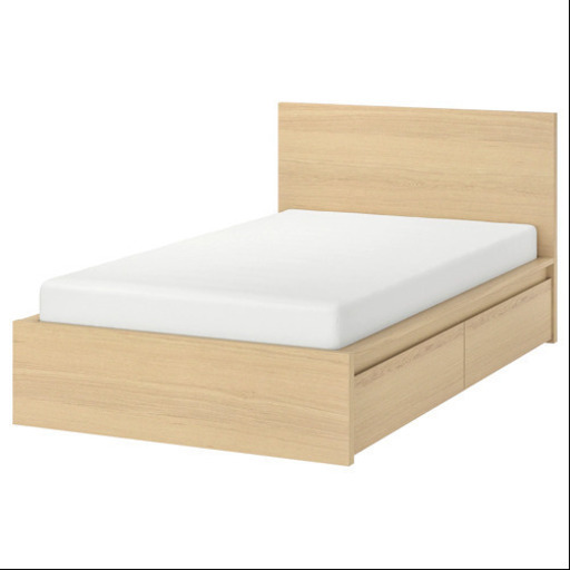 ベッドセット(IKEAベッドフレームMALUM&ニトリNスリープマットレス）