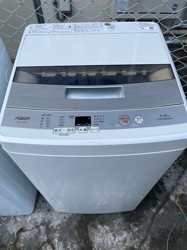 都内近郊無料で配送、設置いたします 2017年製　洗濯機　AQUA　AQW-S45E　4.5キロ　AQ03