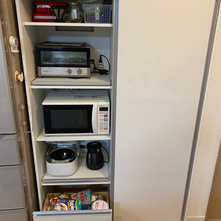 【決まりました】食器棚　家電収納　レンジボード　美品 決まりました】食器棚 家電収納 レンジボード 美品