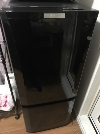 2ドア冷蔵庫★ブラック2016年★146L