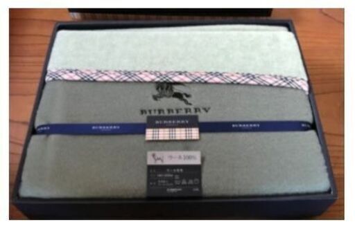 【未使用】バーバリー BURBERRY 毛布 ウール 100%