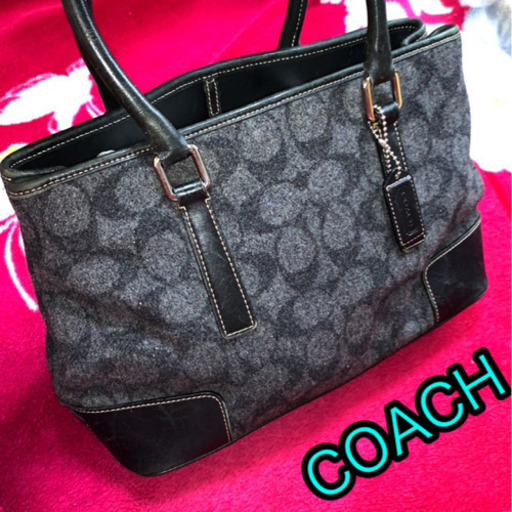 正規品 COACH コーチ シグ柄 ハンドバック トートバック