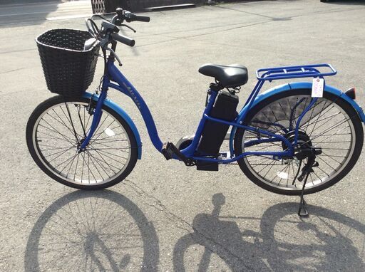 JA-BU 引取り限定 訳有 Santasan 電動アシスト自転車 207 ブルー ...