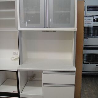 ニトリ　キッチンボード　モデナ80KBWH　レンジボード　食器棚　家電ボード　家電収納