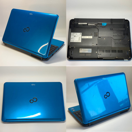 瑞々しく颯爽とした青が美しい富士通 LIFEBOOK 4コアi7 メモリ8G SSD256G ブルーレイ マイクロソフトオフィスすぐ使えます