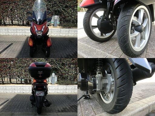 ★トリシティ125普通免許仕様ワイドトレッド『走行1万km台』ロングスクリーン/GIVIケース/ナックルバイザー★東京/大田区【下取OK】 ☆トリシティ125普通免許仕様ワイドトレッド『走行1万km台』ロング