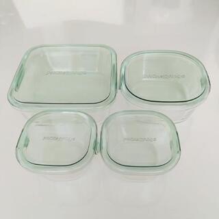 iwaki イワキ パック&レンジ  耐熱ガラス 保存容器 4個セット