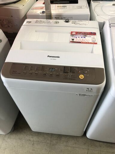 ☆中古 激安！！ Panasonic　洗濯機　7ｋｇ　NA-F70P810　2017年製　DC014　￥20,500！！