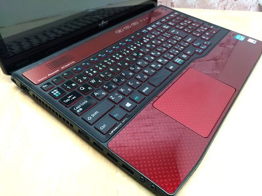 【富士通】AH77 高速i7 SSD512GB 16GB レッド ノートPC Amazon.co.jp: FMVA77E2R(ガーネットレッド) FMV LIFEBOOK AH 15.6型